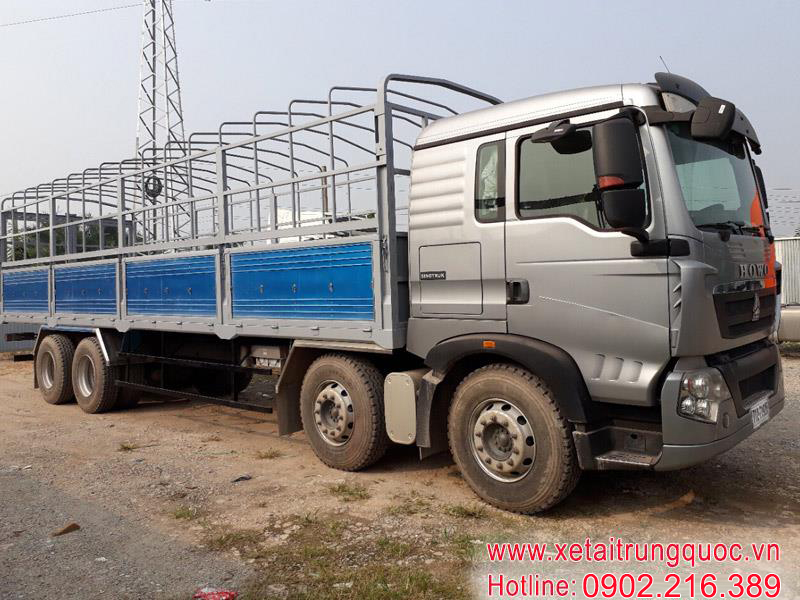 Xe tải thùng Howo 4 chân Cabin T5G trọng tải cao