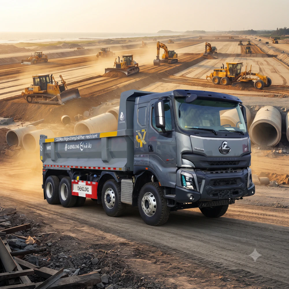 Ben 4 Chân 390HP Thùng U Cầu dầu Chenglong Hải Âu